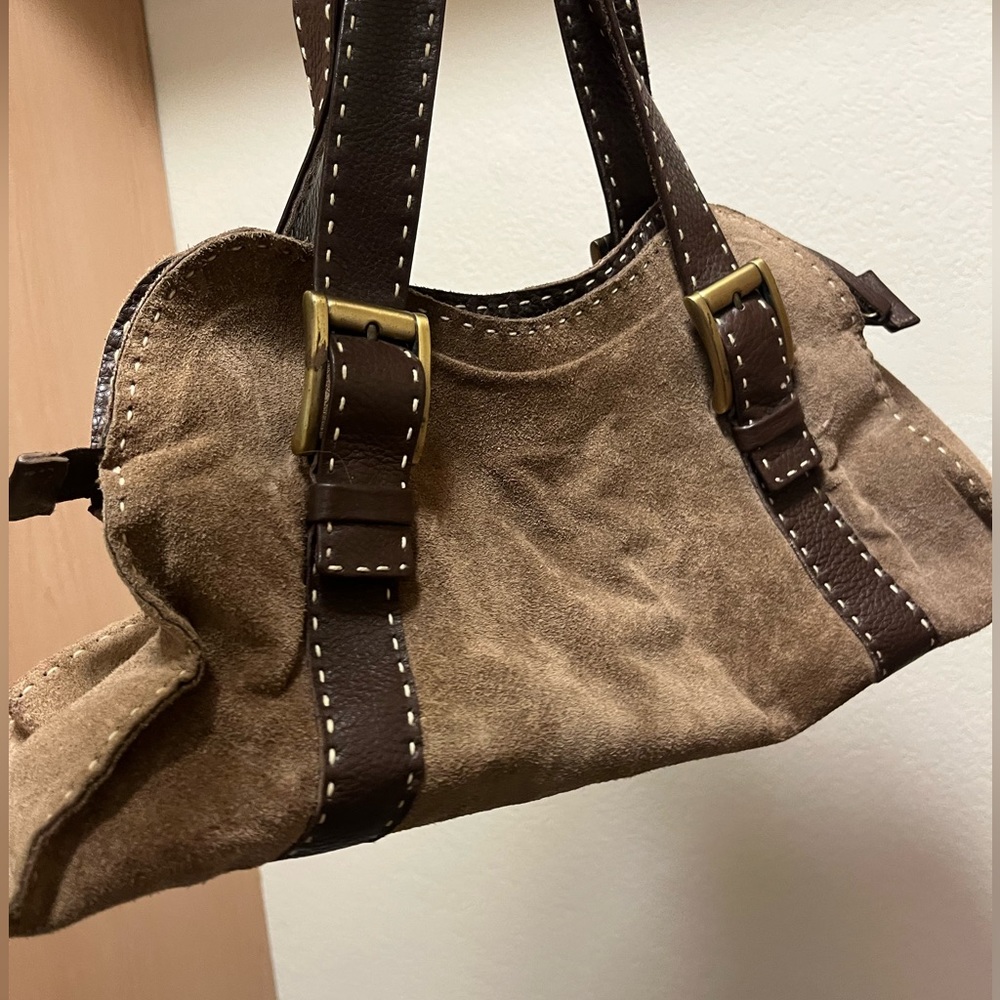 Carla Mancini Leather Saddle Handbag